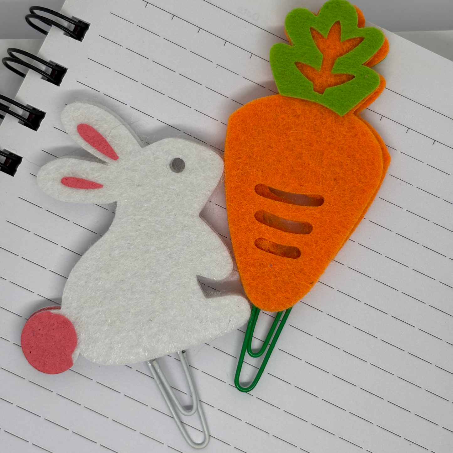 Bunny and Carrot Clip Set
