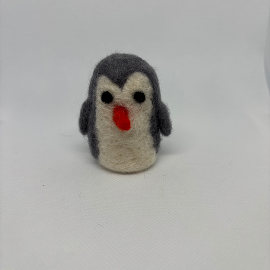 Handmade Felt Penguin Figurine