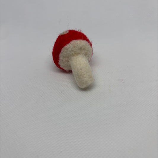 Handmade Felt Mushroom Figurine