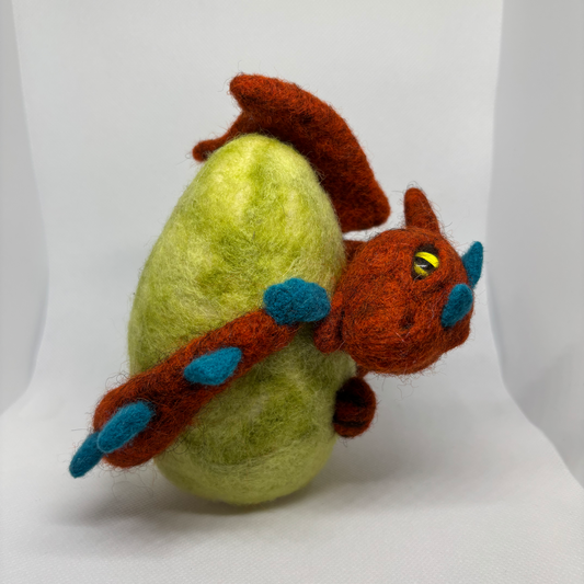 Handmade Felt Dragon Egg Figurine