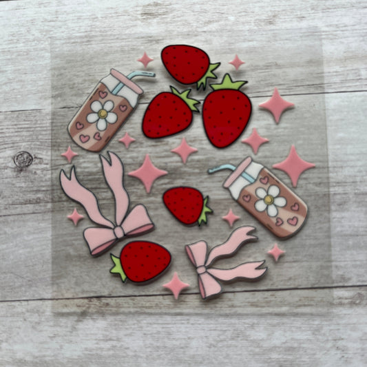 Strawberry Milkshake Lid Decal