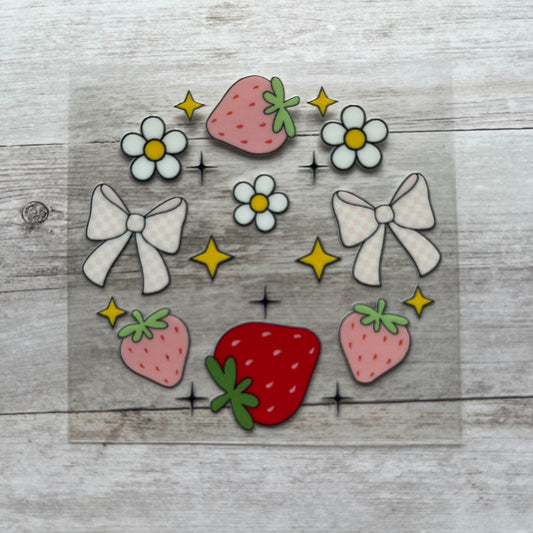 Sweet Strawberry Lid Decal