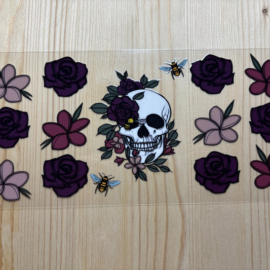 Rosy Floral Skull