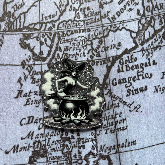 Witchy Cauldron Fridge Magnet