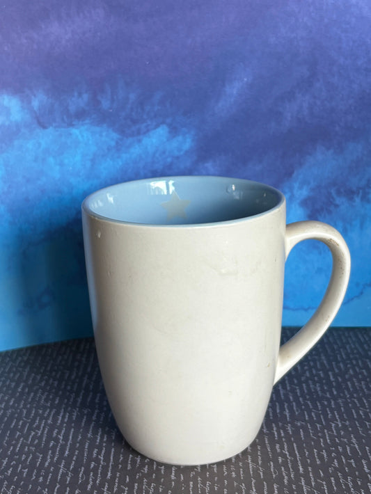 10 oz White/ Blue interior Mug