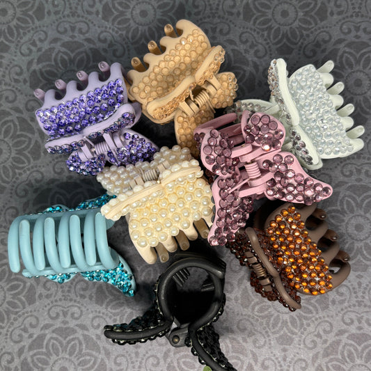 Rhinestone Butterfly Hair Clip