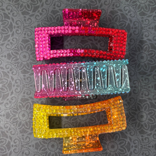 Large Rhinestone Claw Clip