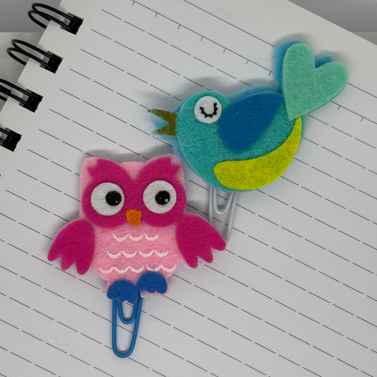 Whimsical Bird Clip Set